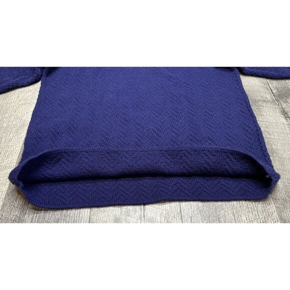 Lauren Brooke Sweater Womens Medium Blue Ribbed Pattern Knit Retro Vintage 80s - Picture 3 of 8